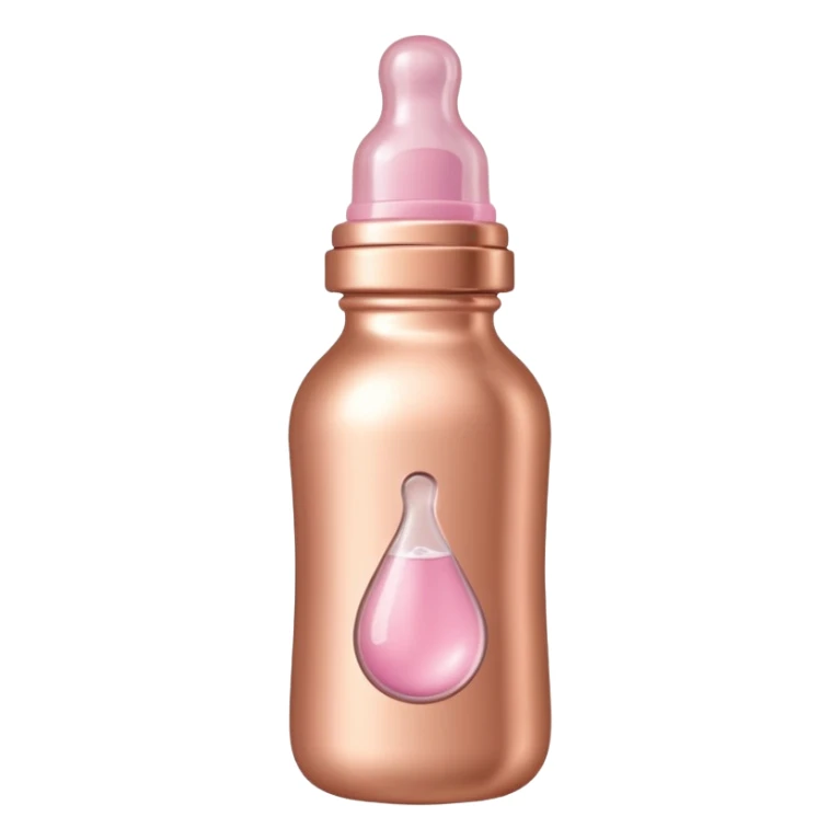 Rosegold baby bottle sticker