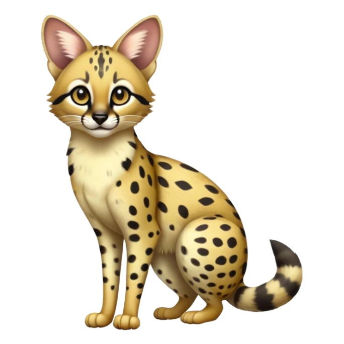 Serval-Genet-Civet-hybrid, full body sticker