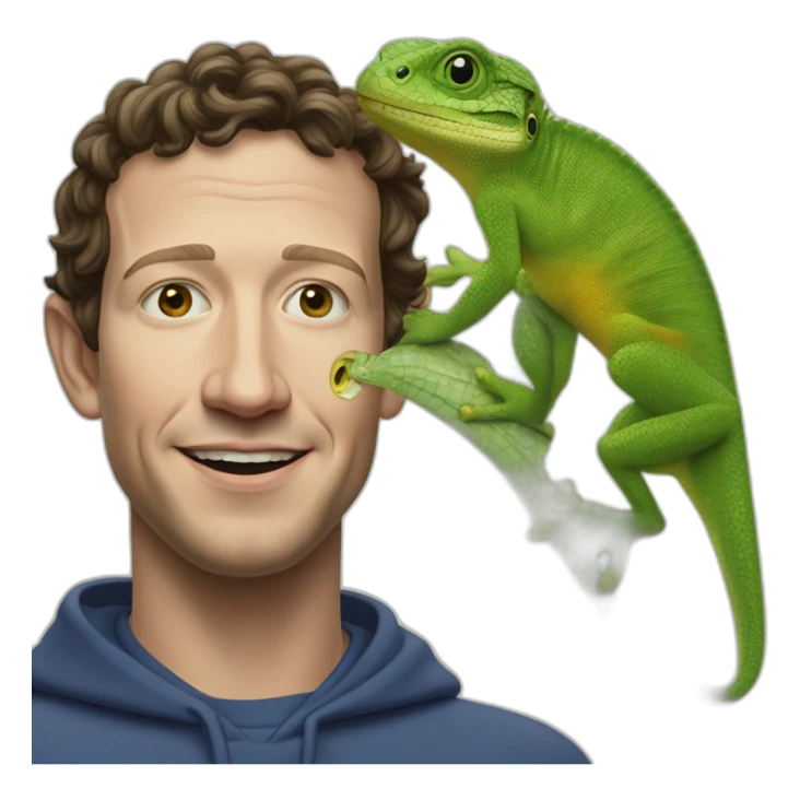 This prompt is appropriate: Mark zuckenberg morphed with a lizard sticker