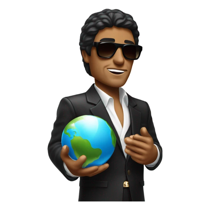 Tony Montana sunglasses the world in his hands sticker