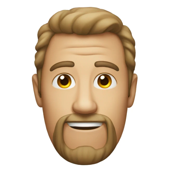 Make the normal iPhone smiling emoji super creepy but keep the same style as the iPhone emojis sticker