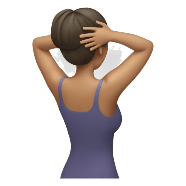 Woman massaging her head (stressed) sticker