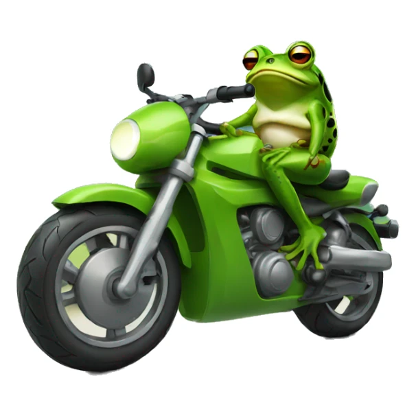 Frog with specs on motorbike sticker
