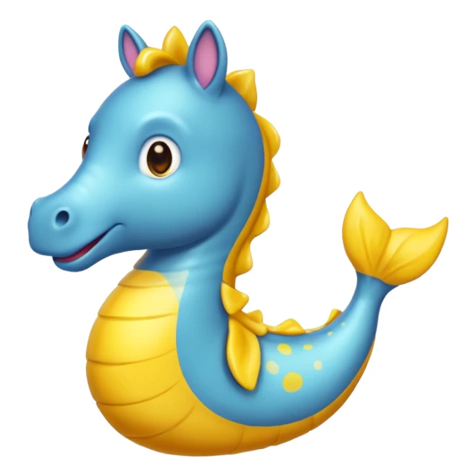 Peut tu me faire un emoji hippocampe jaune ? sticker