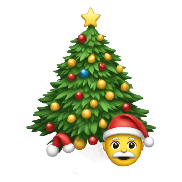 Santa tree sticker