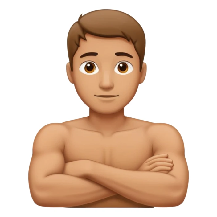 Man with arms crossed wrapped around his neck  sticker