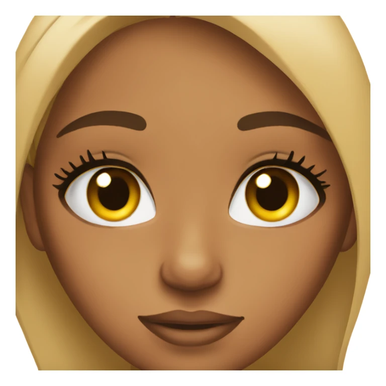 tan girl with lashes sticker