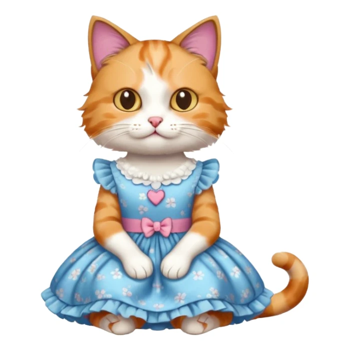 Cat in a dress  sticker