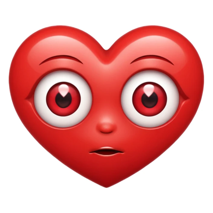 A kids Eyes popping out shaped like hearts  sticker