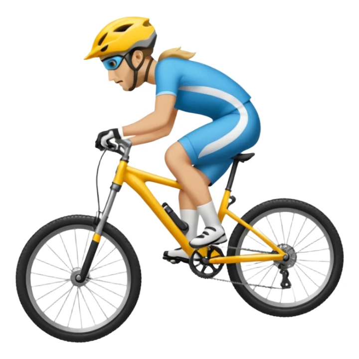 Bicicleta downhill , ciclista montado, montaña sticker