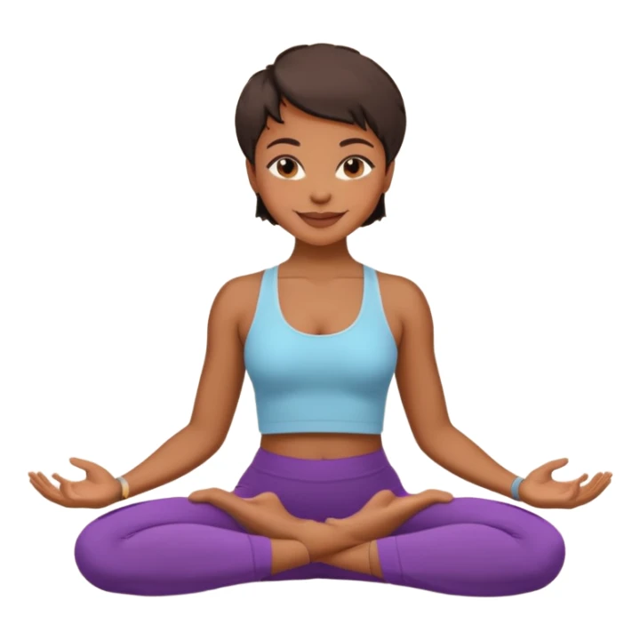 black women yoga short hair sticker