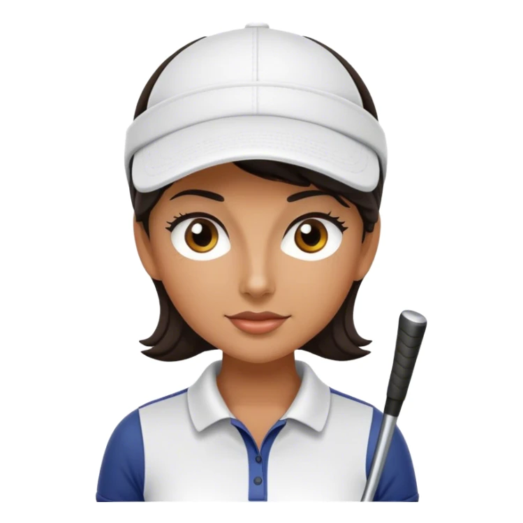 Female golf player with dark hair sticker