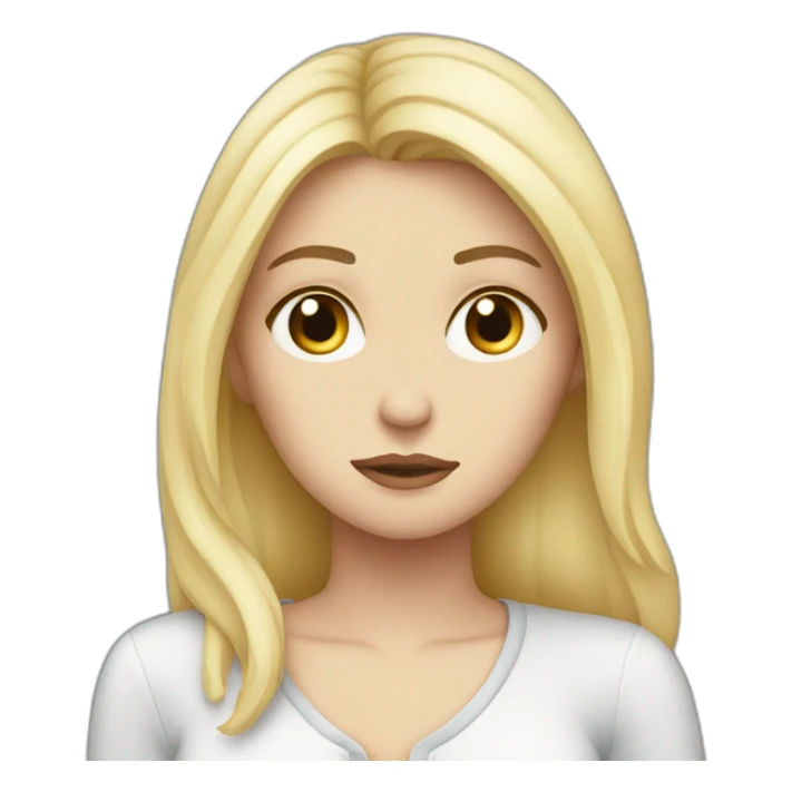 pretty white woman sad because broken heart sticker