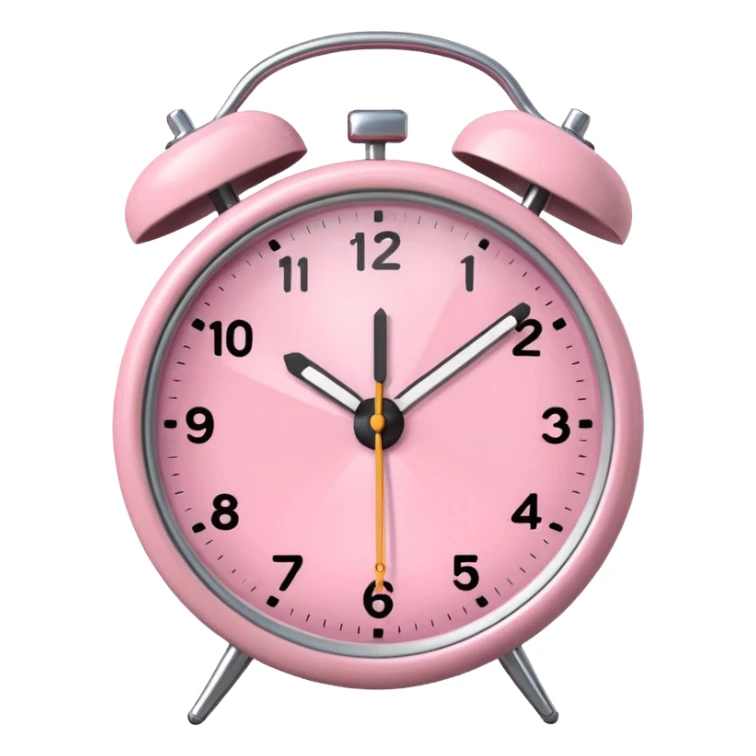 Please make me an alarm clock that will show six o'clock in the morning and make it in the style of ios 18.1 and aesthetic and the color is light pink, not analog but digital sticker