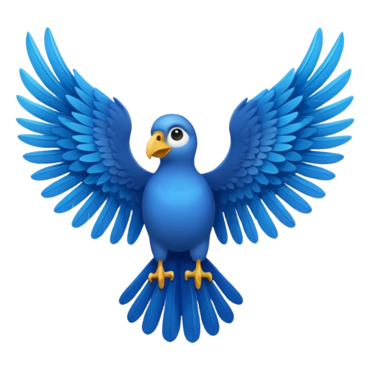 blue wings sticker