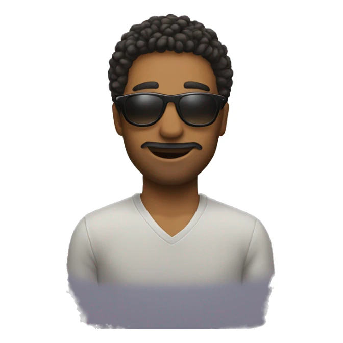 The subduet emoji with tge sunglasses  on Its emoji  not  avatar sticker