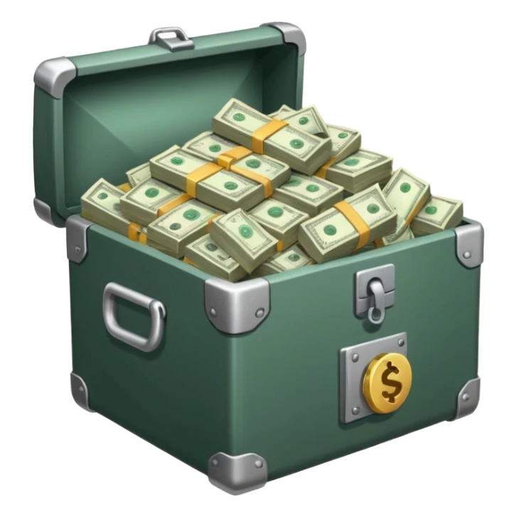 unlocked vault full of cash sticker