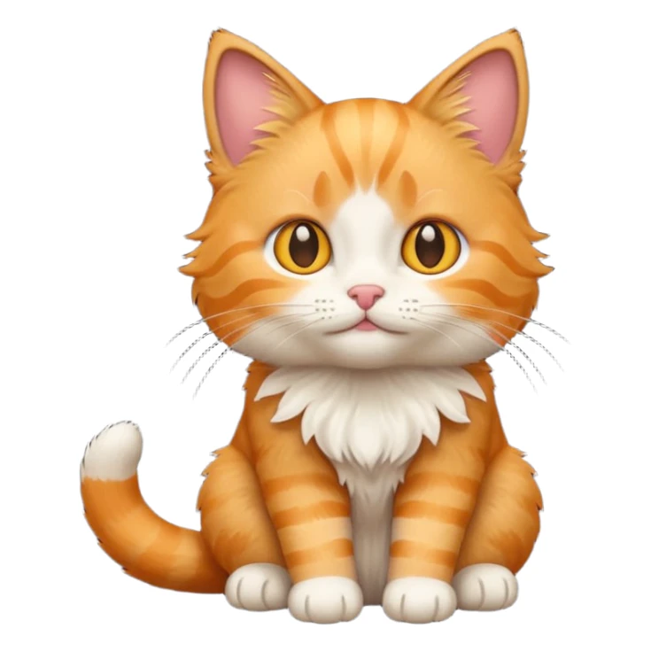 a sitting little cat emoji sticker