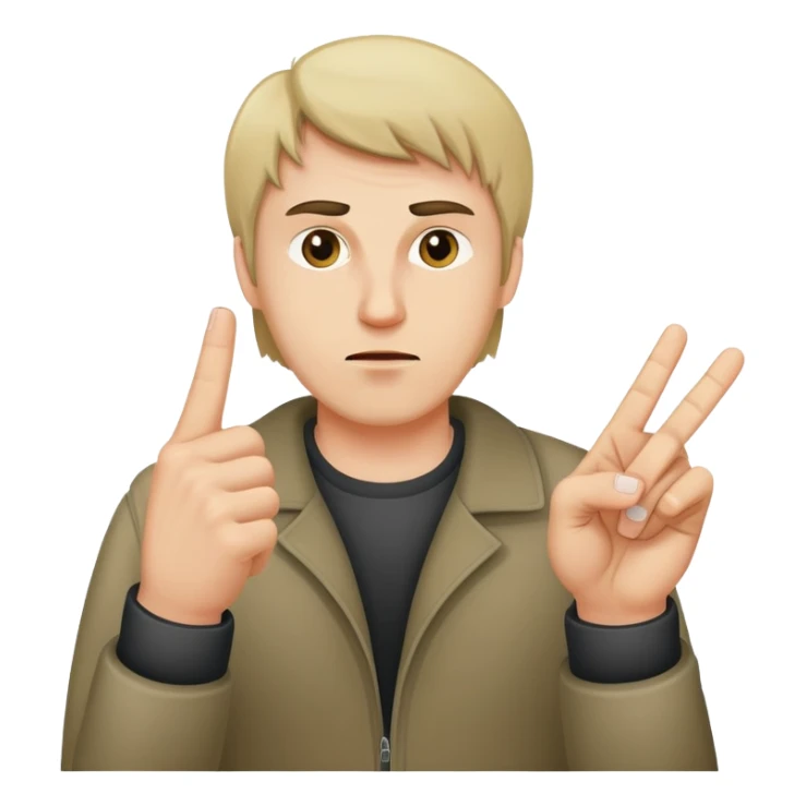 Normal emoji looking dude giving someone the middle finger sticker