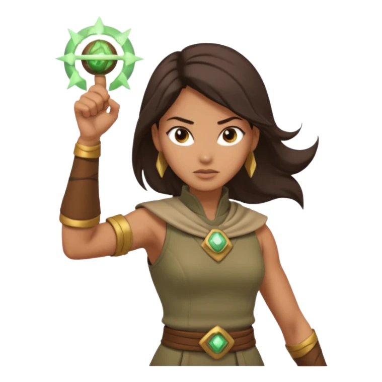 earth bender woman who has powers to shape earth sticker