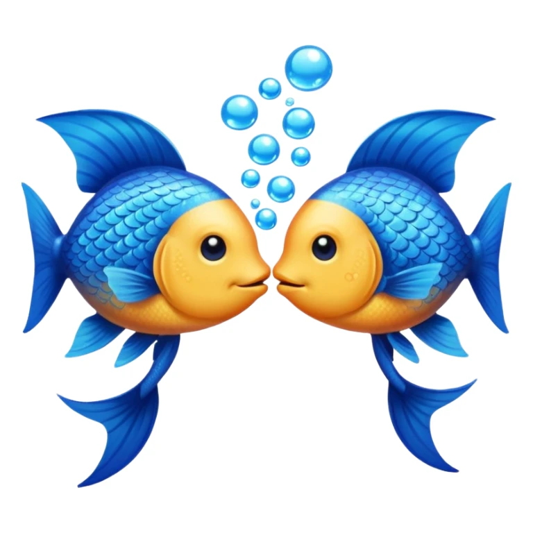 two fishes kissing sticker