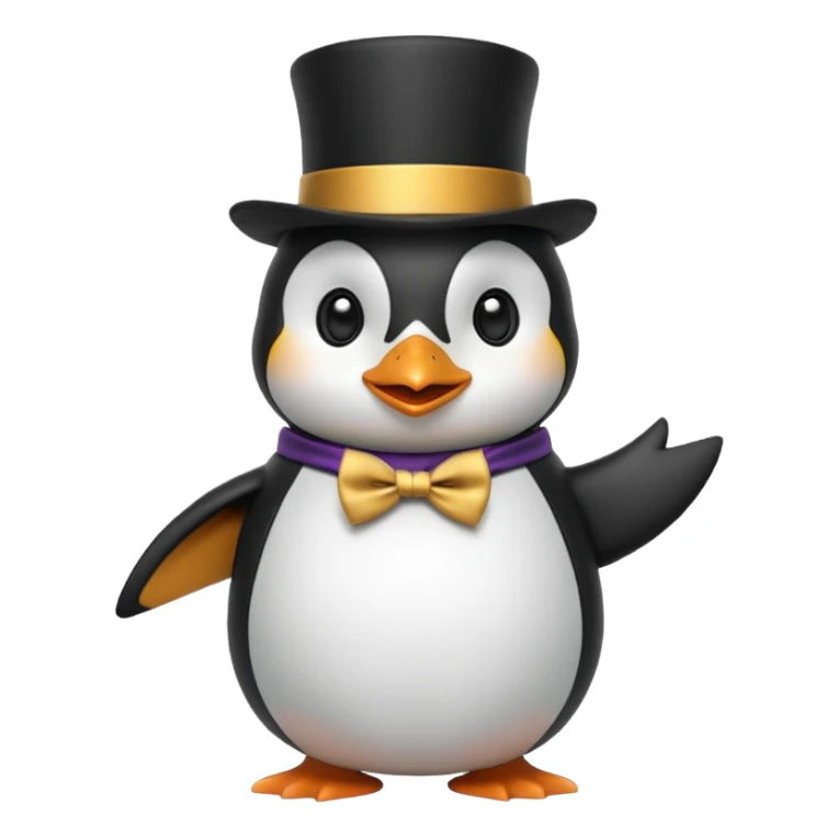 Penguin magic sticker