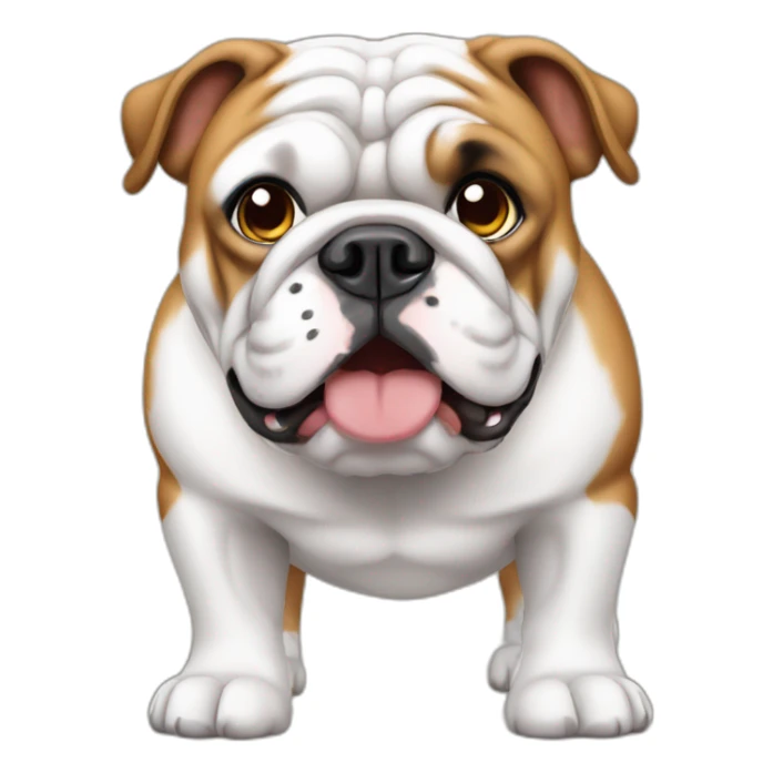 Dog english Bulldog full body sticker