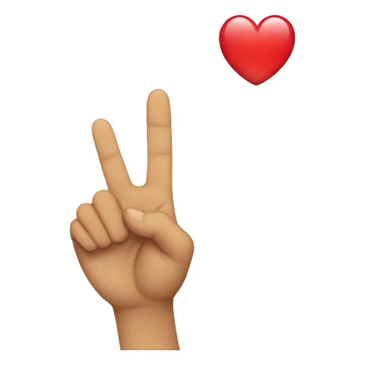 a person smiling holding finger heart emoji sticker
