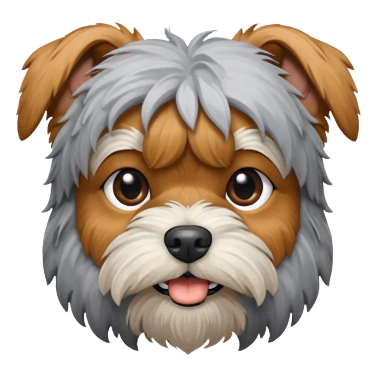 super old crusty scraggly and make him look a little more like yorkshire terrier maltese mix and cute black brown and a little bit of gray dog that’s super ugly and old yorkshire terrier and maltese mix make it way way way uglier and crustier  sticker