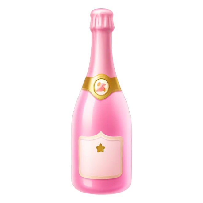 Pink bottle of Prosecco  sticker