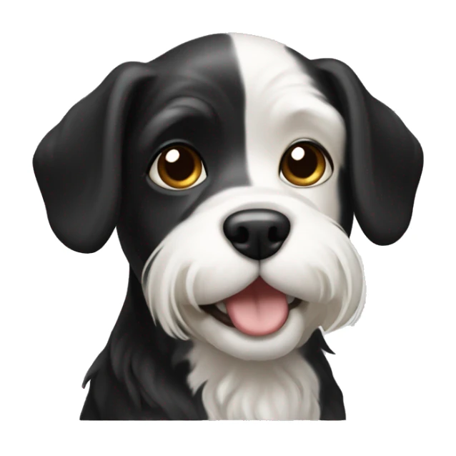 Black and white havenese dog with cream havenese dog  sticker