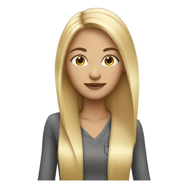 Pretty Blonde with straight hair sticker