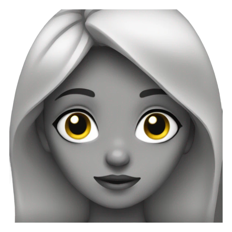 purple eyed girl in greyscale sticker