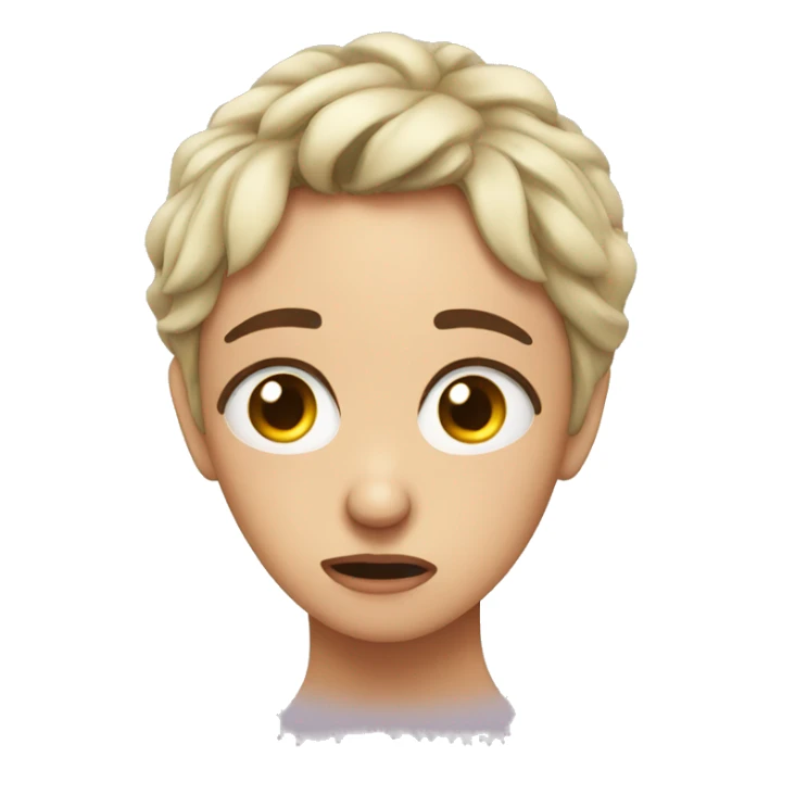 Exhausted tired eye bags girl  sticker