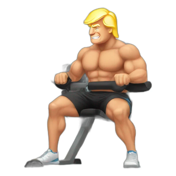 trump in the gym sticker