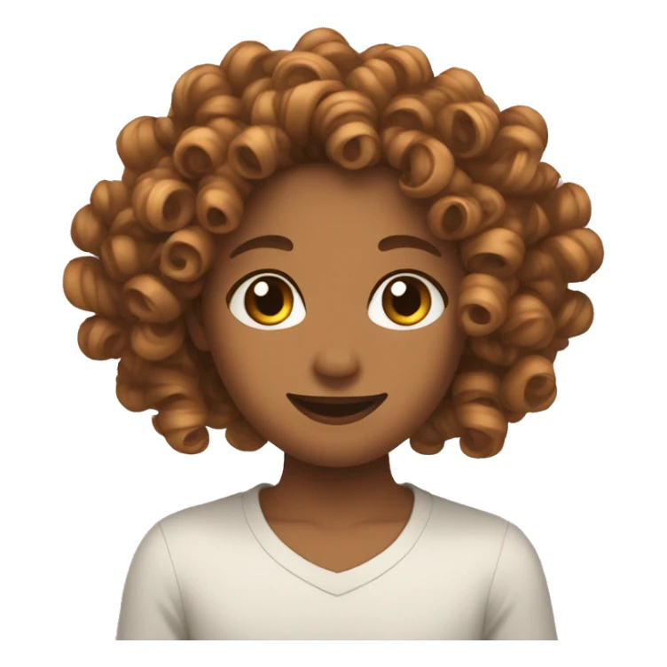 Finger coiling curly hair sticker