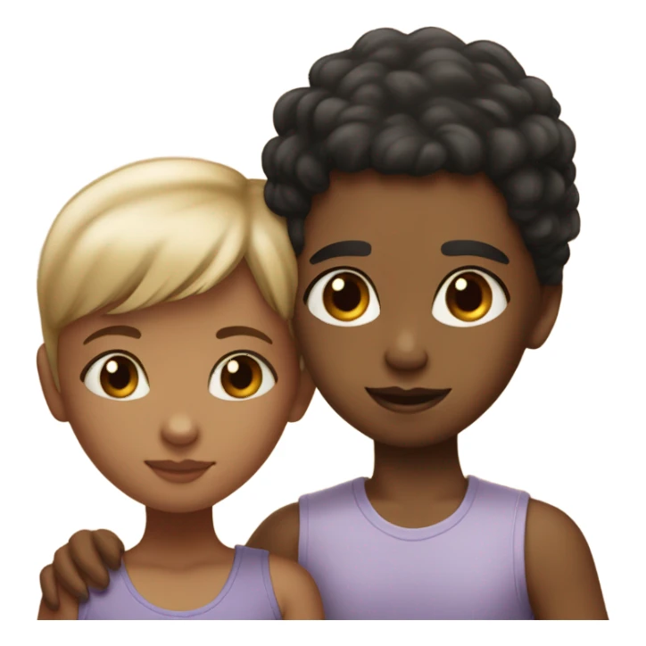 Mixedgirlkissingblackboywithalowtaperfade sticker