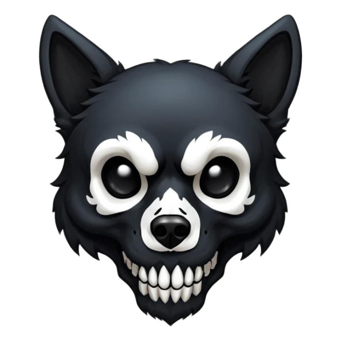 furry, black, skullwolf-skulldog, art by artist:wingedwolf94 sticker