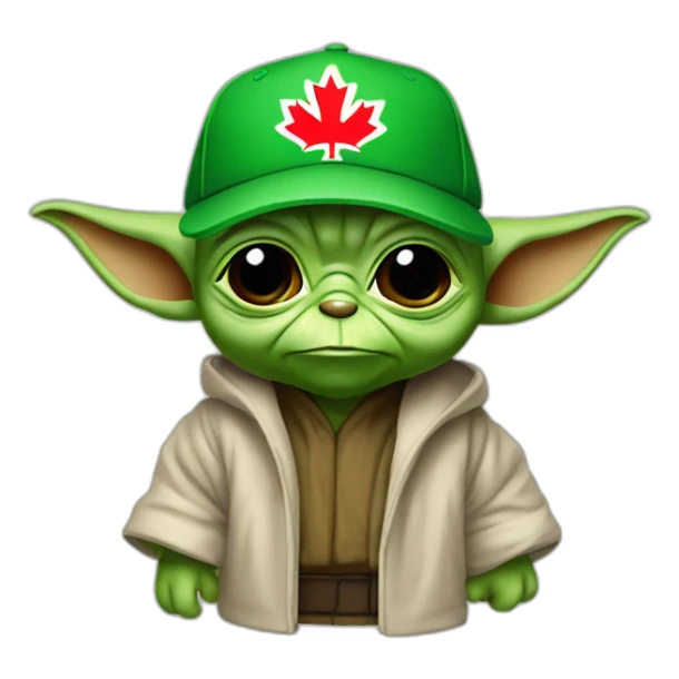 Yoda wearing a Montréal canadian cap sticker