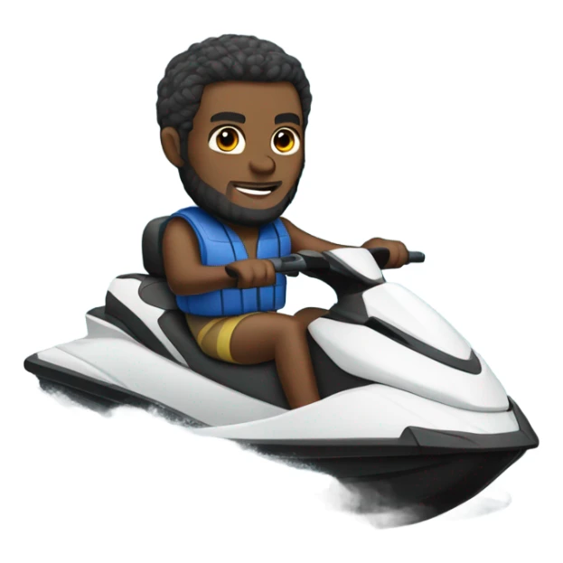 Lighter skin Moses on a jet ski sticker