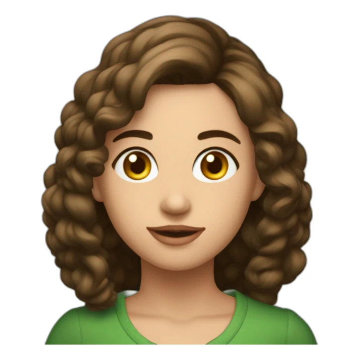 Fotografka bruneta s drdolem na hlavě, opálená, zelené oči  sticker