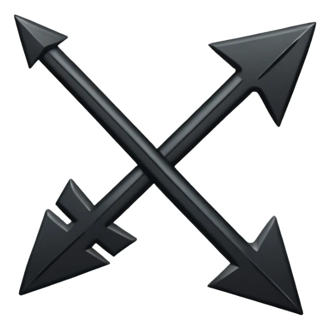 black arrow pointing right, iOS emoji style, flat, clean, minimal, transparent background sticker