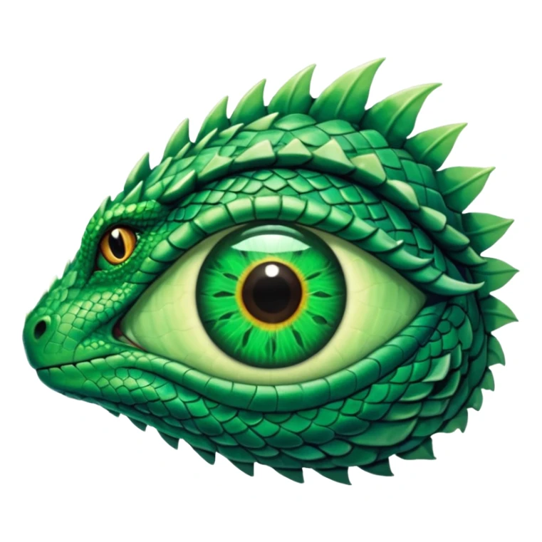 Dragon eye opening, reflection of character inside sticker