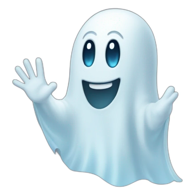 cute-ghost-high-five sticker