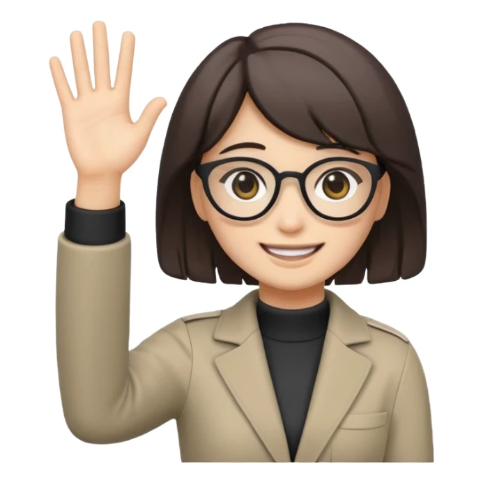 cute dokkaebi waving hand, Slack emoji style sticker