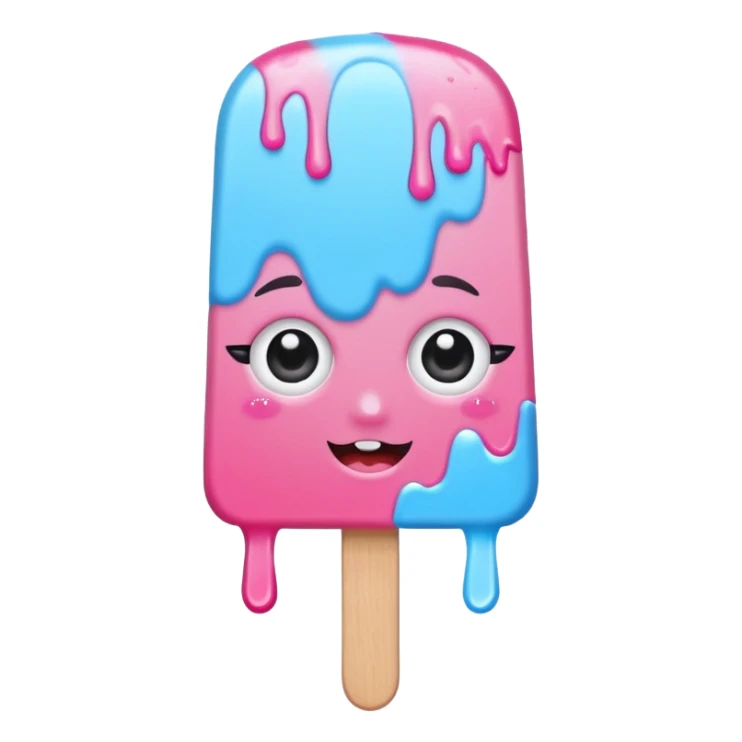 popsicle with eyes and headband wearing sticker