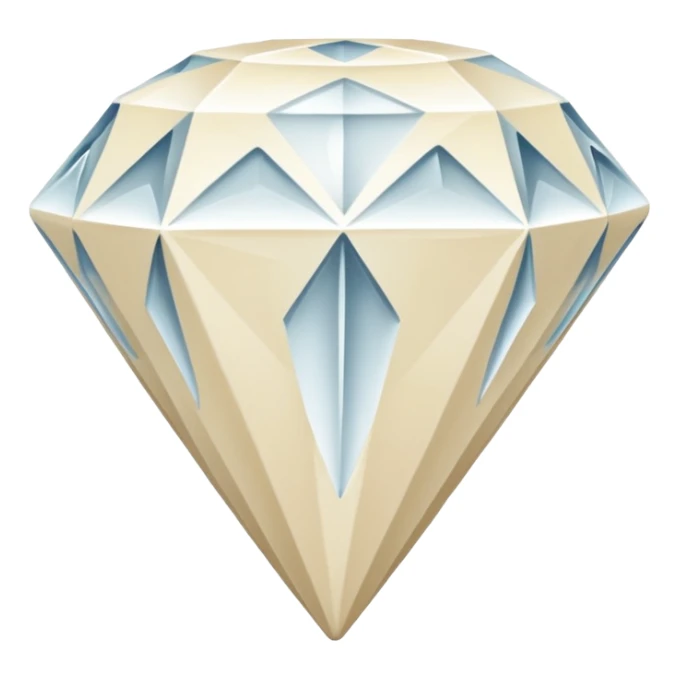 diamond shape carved from ivory emoji sticker