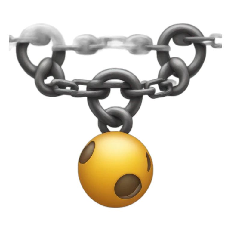 ball and chain sticker
