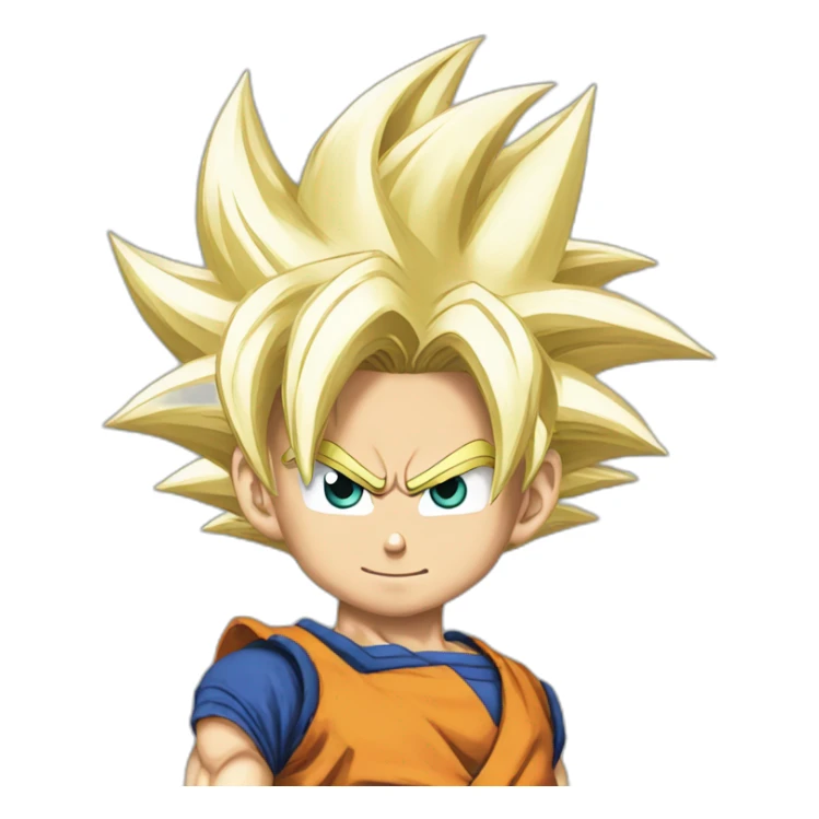 emoji of goku ssj blue sticker
