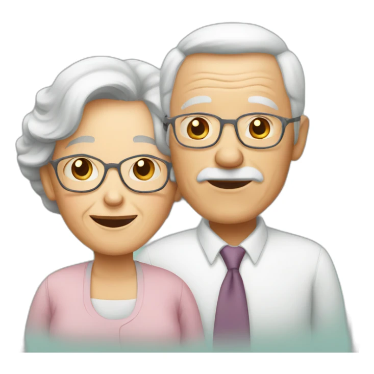 The life of two elderly people sticker